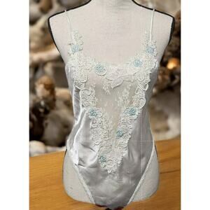 Vintage VICTORIAS SECRET GOLD LABEL 1990's Lingerie WEDDING TEDDY Bridal Small